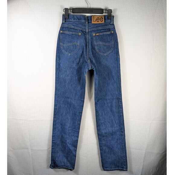 Lee Jeans 26x36 High Rise Straight Leg Denim Pants Made in USA 100% Cotton 90s - Picture 6 of 6